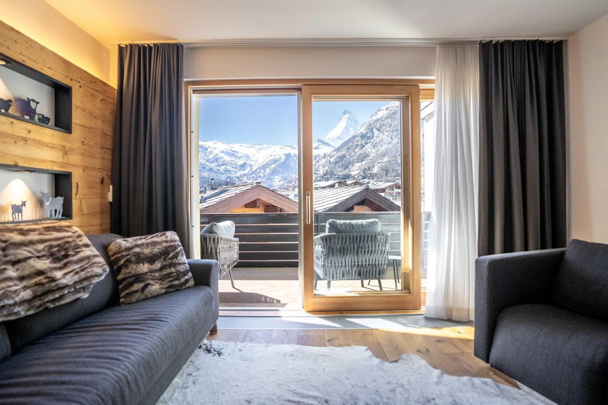 Moderne Wohnung Mit Ausblick Und Viel Sonne Zermatt Dış mekan fotoğraf